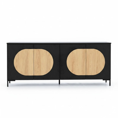 Schwarz-Braune Kommode Schlafzimmer Designer Holz Kommode Edle Anrichte