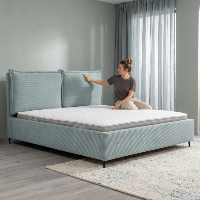 Großes Schlafzimmer Bett Luxuriöses Textilbett Stilvolle Polsterbetten