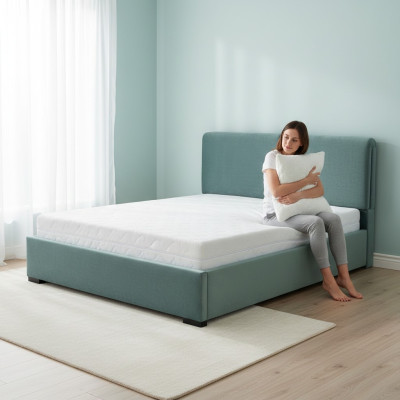 Schlafzimmer Betten Designer Doppelbett Luxus Polsterbetten Textilbett