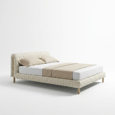 Modernes Weißes Bett Schlafzimmer Designer Doppelbetten Holzgestell
