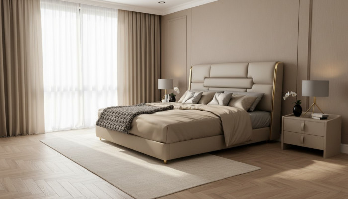 Schlafzimmer Möbel Designer Bett Holzgestell Doppelbett Moderne Betten