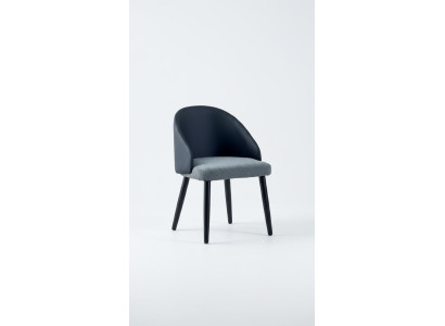 Blau-Grauer Einsitzer Luxuriöse Esszimmerstühle Design Esszimmer Stühle