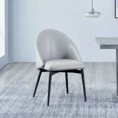 Weißer Esszimmer Kunstlederstuhl Luxus Einsitzer Holz Polster Stühle
