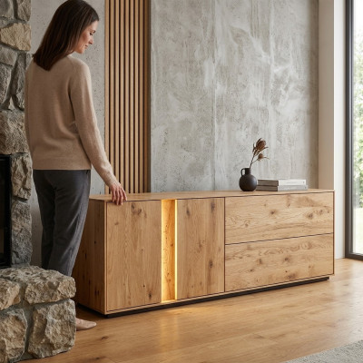 Moderner Wohnzimmer TV-Schrank Luxuriöses LED-Sideboard Lowboard RTV