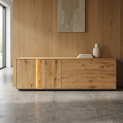 Moderner Wohnzimmer TV-Schrank Luxuriöses LED-Sideboard Lowboard RTV