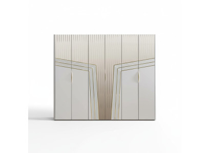 Moderner Weißer Kleiderschrank Holzschrank Schlafzimmer Luxus Möbel Neu