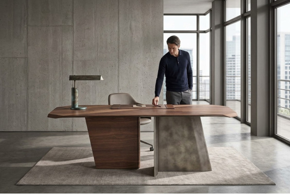 Designer Brauner Esstisch Luxus Holztisch Esszimmer Hochwertige Möbel