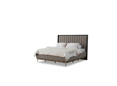 Graues Schlafzimmer Bett Designer Holzgestell Edle Textilbetten Betten