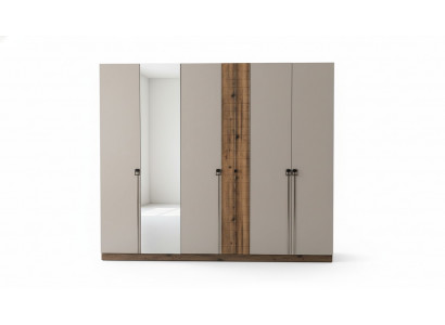 Beiger Schlafzimmer Kleiderschrank Designer Schränke Luxus Holzschränke