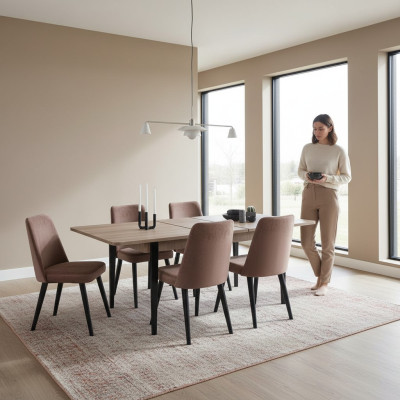 Brauner Rechteckiger Esstisch Esszimmer Möbel Holztische Luxus Möbel