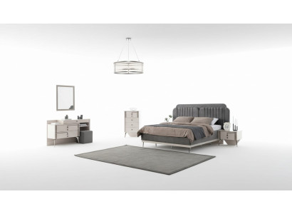 Schlafzimmer Komplette Garnitur Bett 2x Nachttische Möbel Luxus 7tlg