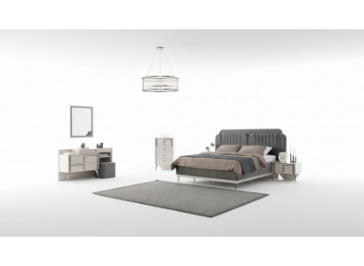 Schlafzimmer Komplette Garnitur Bett 2x Nachttische Möbel Luxus 7tlg