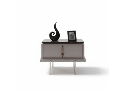 Brauner Nachttisch Stilvolle Schlafzimmer Holzmöbel Designer Möbel Neu