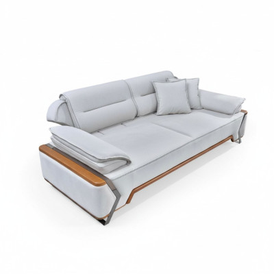 Designer Weißes Sofa Luxus Wohnzimmer Couch Polster 3-Sitzer Neuer 3-er