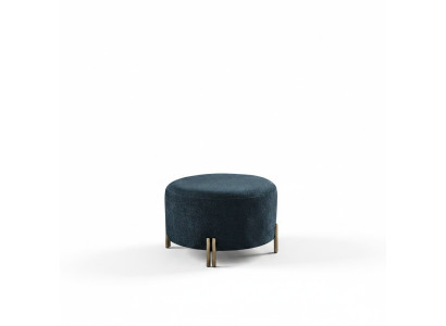 Designer Dunkelblauer Hocker Wohnzimmer Fußhocker Sitzmöbel Edle Möbel