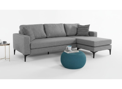 Wohnzimmer Set L-Form Grauer Sofa Polstermöbel Designe Couch Ecksofa