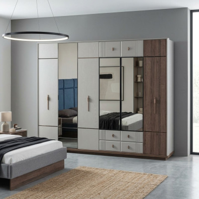Großer Weißer Kleiderschrank Stilvolle Schlafzimmer Holz Luxus Schränke