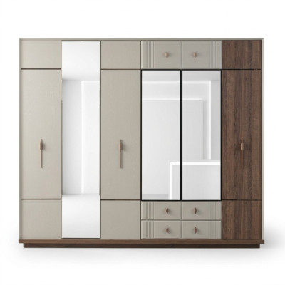 Großer Weißer Kleiderschrank Stilvolle Schlafzimmer Holz Luxus Schränke