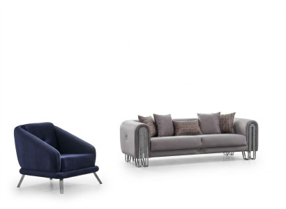 Design Möbel Wohnzimmer Set Sofagarnitur 3+1 Möbelset Couch Polster Garnitur