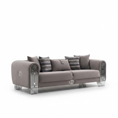 Elegante Stoffcouch Polster Sofa Möbel Wohnzimmer Möbel Textil Sofas