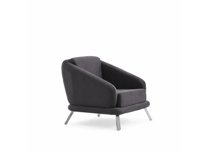 Sessel Textil Modern Möbel Designer Sitz Wohnzimmer Polstersessel 84x79x91