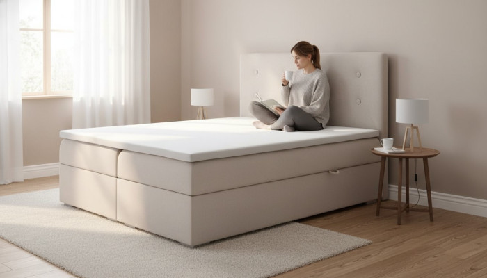 Schlafzimmer Bett Luxus Doppelbett Stil Modern Polsterbett Designer Textil Möbel