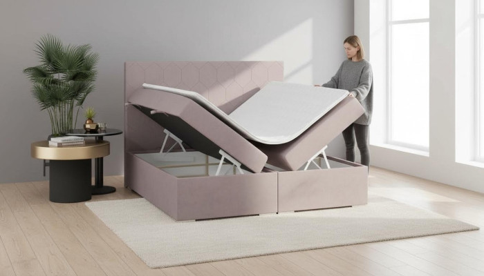 Bett Polster Design Doppelbett Schlafzimmer Textil Möbel Luxus Boxspringbett