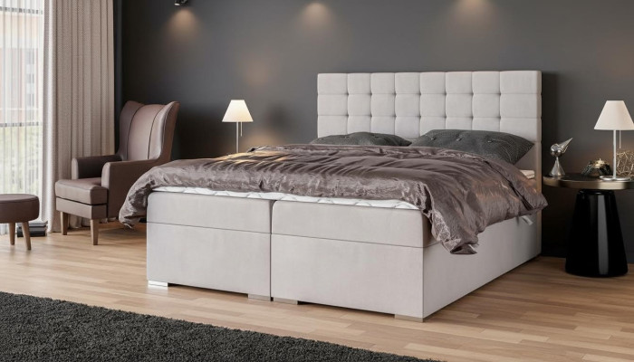 Bett Möbel Modern Design Doppelbett Luxus Schlafzimmer Textil Boxspringbett