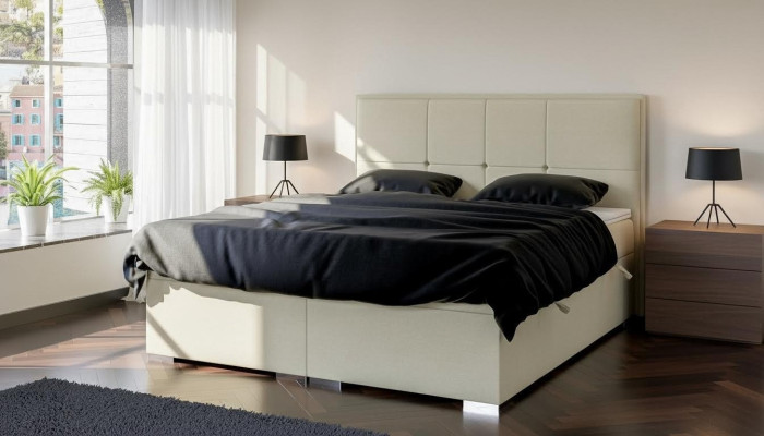 Schlafzimmer Bett Polster Stoff Design Luxus Möbel Doppelbett Boxspringbett