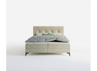 Bett Luxus Schlafzimmer Polstermöbel Design Doppelbett Stoff Boxspringbett
