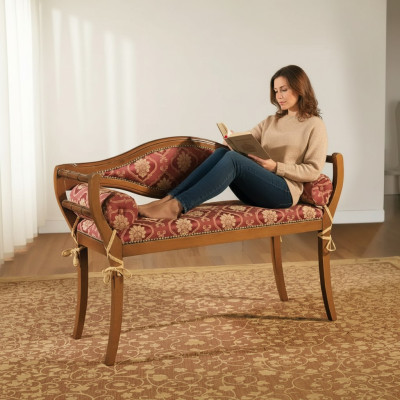 Klassische Sitzbank Designer Polster Bank Wohnzimmer Polsterbank Neu