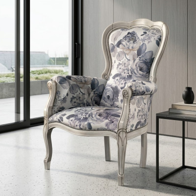 Klassischer Sessel Ohrensessel Polstermöbel Designer Stoff Wohnzimmer