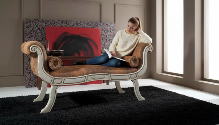 Klassische Wohnzimmer Sitzbank Designer Polsterbank Barock Stil Neu
