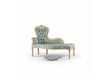 Luxus Möbel Chaiselongue Wohnzimmer Klassischer Design Textil Polster