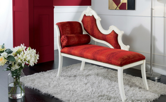 Roter Chaiselongue Klassische Möbel Wohnzimmermöbel Designer Liege
