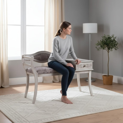 Luxus Polsterbank Wohnzimmer Textil Möbel Stil Klassischer Neu