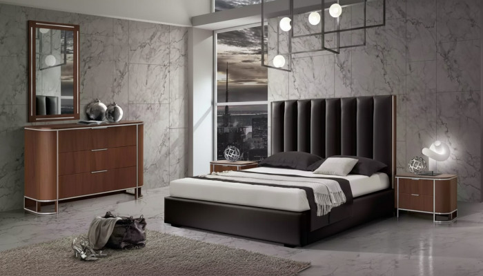 Komplettes Schlafzimmer Set Designer Möbel Doppelbett 2x Nachttische 5tlg