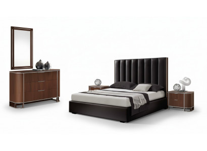 Komplettes Schlafzimmer Set Designer Möbel Doppelbett 2x Nachttische 5tlg