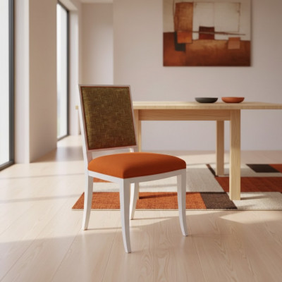Esszimmer Designer Stuhl Holz Luxus Stil Klassischer Polsterstuhl