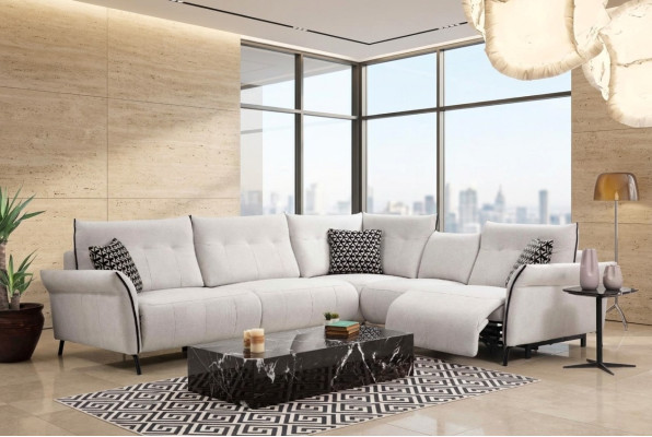 Ecksofa Wohnzimmer Sofa Couch Polster Textil Möbel Modern Designer Neu