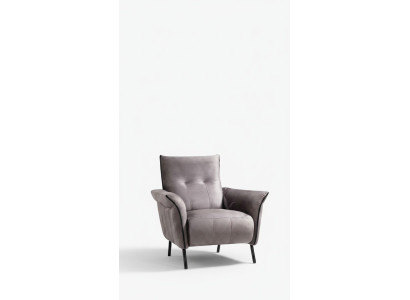Designer Sessel Wohnzimmer Möbel Modern Luxus Sessel Grau Polster Textil