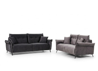 Sofagarnitur Set 2 tlg Wohnzimmer 2x Sofa Couch Dreisitzer Modern Möbel