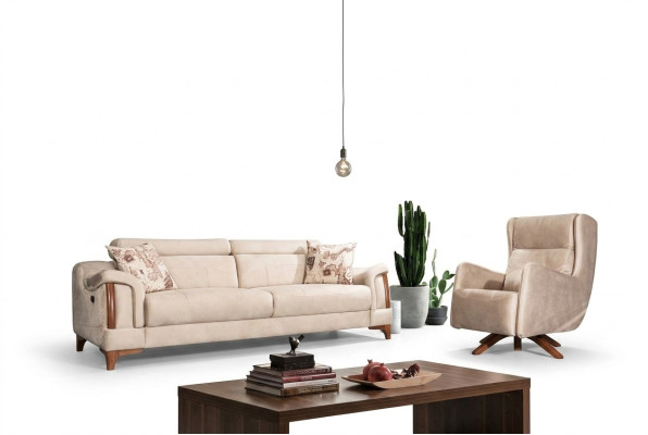 Sofagarnitur Wohnzimmer Set Einsitzer Modern Dreisitzer Sofa Couch Neu