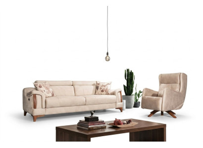 Sofagarnitur Wohnzimmer Set Einsitzer Modern Dreisitzer Sofa Couch Neu