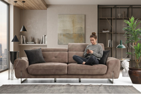 Dreisitzer Sofa Couch Stil Modern Design Polstermöbel Luxus Textil