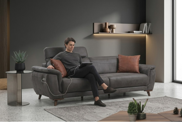 Luxus Dreisitzer Sofa Modern Sitzmöbel  Wohnzimmer Couch Polstermöbel