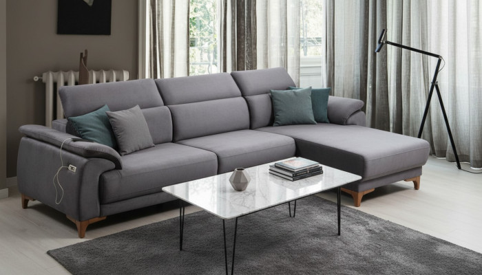 Ecksofa L-Form Modern Wohnzimmer Sofa Couch Polstermöbel Luxus Design