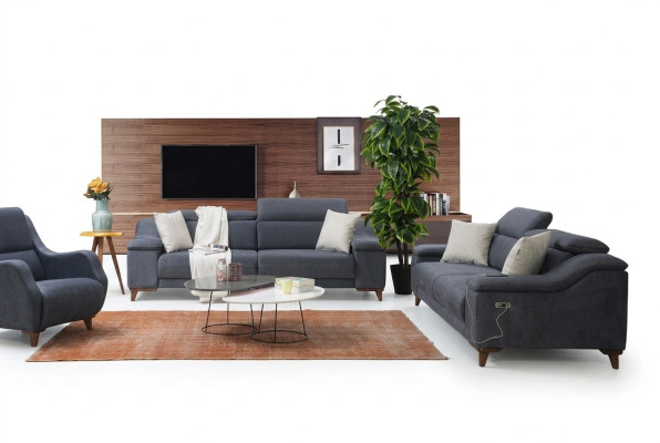 Design Dreisitzer Sofa Couch Polster Modernes Wohnzimmer Textil Sofas Neu Möbel