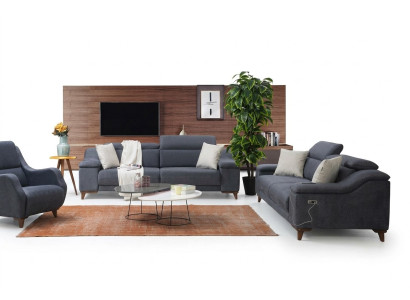 Design Dreisitzer Sofa Couch Polster Modernes Wohnzimmer Textil Sofas Neu Möbel