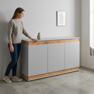 Weiß Kommode Wohnzimmer Designer Luxus Möbel Stil Modern Schrank Neu